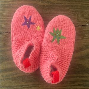 Bombas Pink Kids Slippers with Star Design